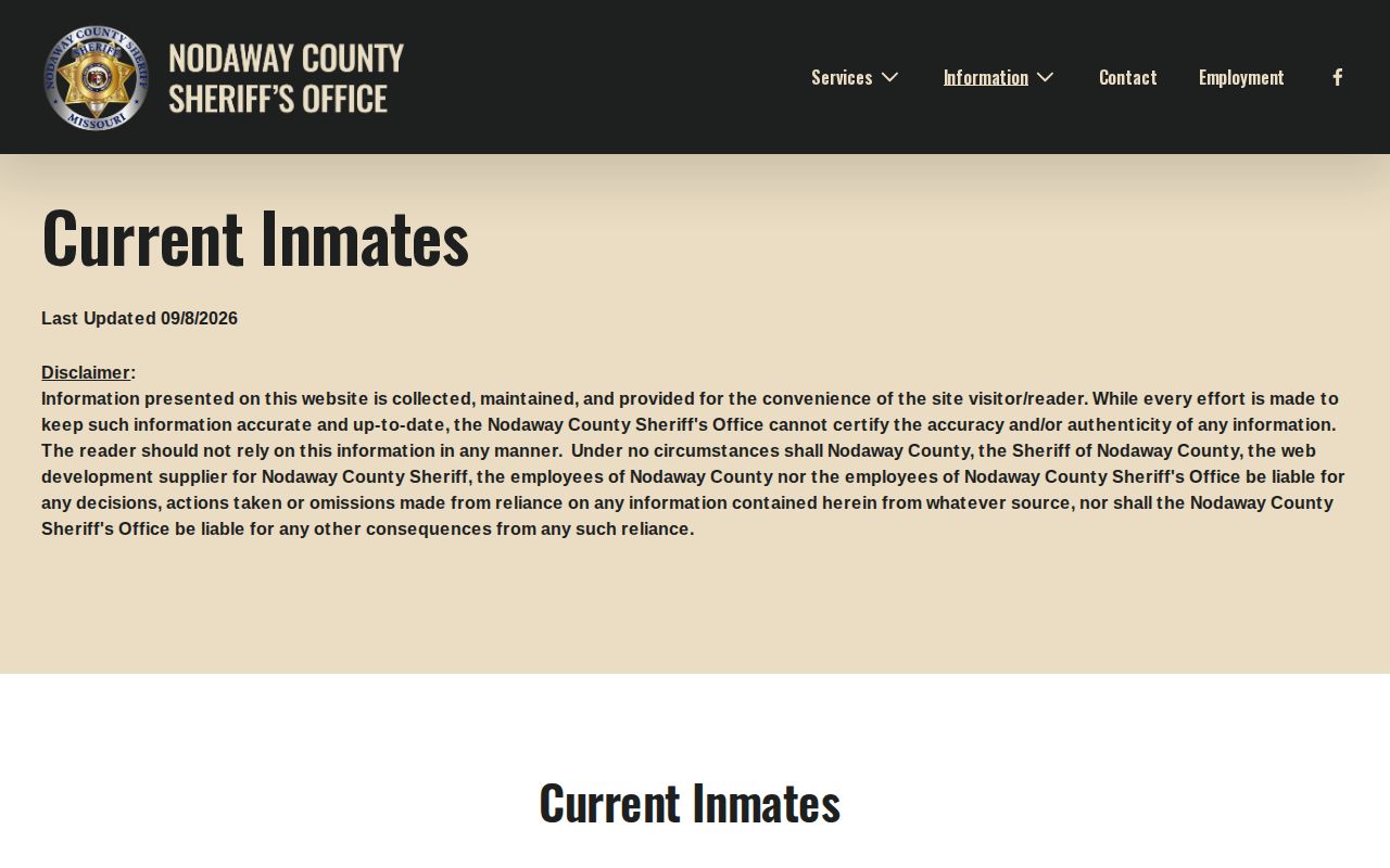 Nodaway County warrant record official source