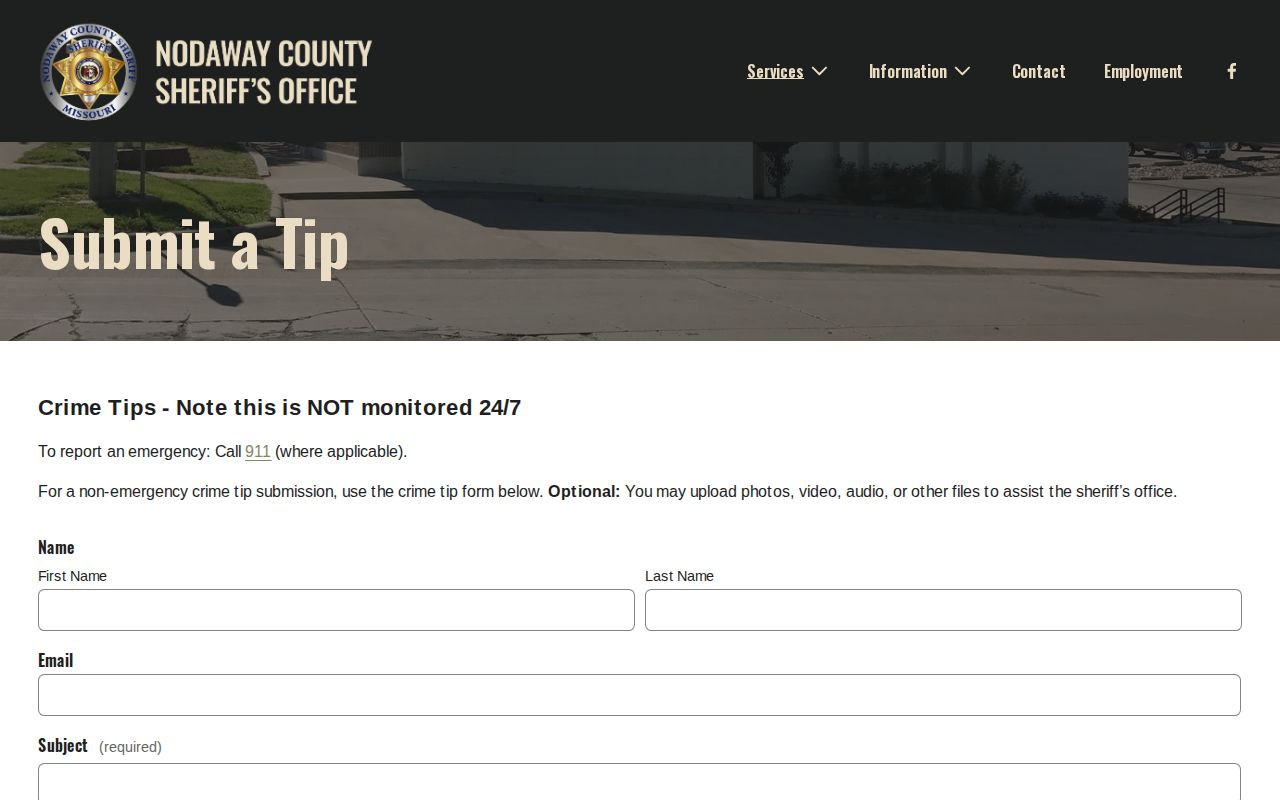 Nodaway County warrant record official source